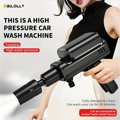 Portable Pressure Washer Cordless 980PSI, 3x 4000mAh Batteries, 5-in-1 Nozzle, Foam Cannon, 33FT Hose