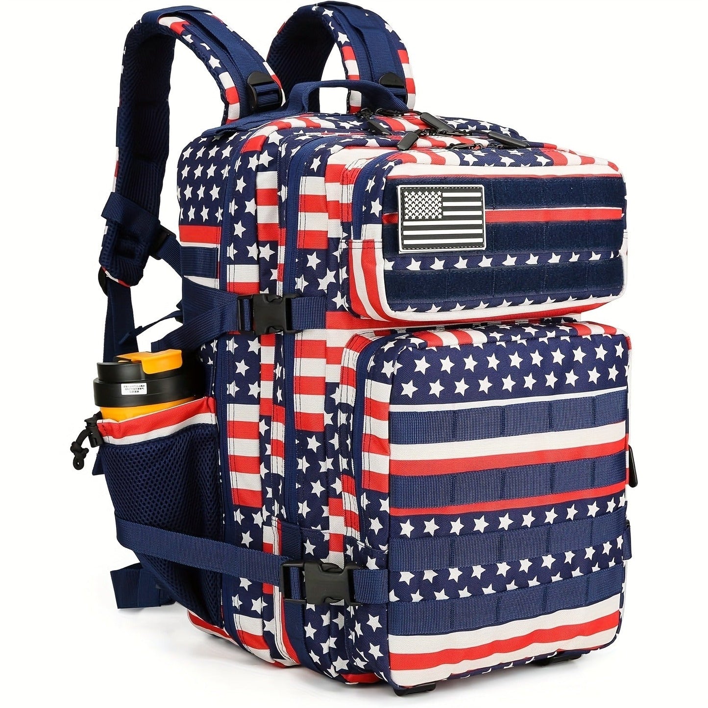 Flag Design Hiking Backpack 20L Tactical Daypack Waterproof Camping Travel Bag Cycling Fitness Outdoor Sports Backpack Independence Day Gift