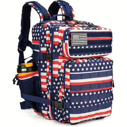 Flag Design Hiking Backpack 20L Tactical Daypack Waterproof Camping Travel Bag Cycling Fitness Outdoor Sports Backpack Independence Day Gift