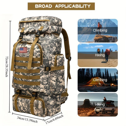 Tall Flap-Top Tactical Rucksack with Lower Utility Pouch and Eleven Color or Camouflage Options
