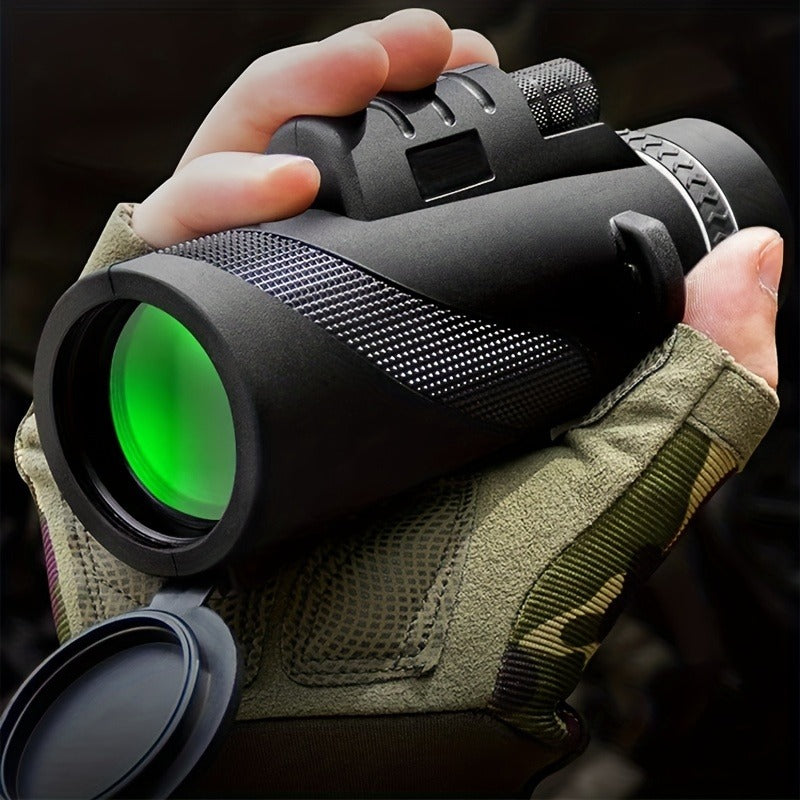 High Power Monocular Telescope with Smartphone Adapter and Tripod, BAK4 Prism HD Monocular for Bird Watching Wildlife Viewing Hiking