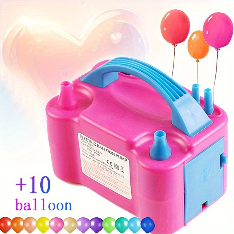 Electric Balloon Pump Double Nozzle 600W – Portable Fast Balloon Blower Inflator for Party Decoration, Birthday, Wedding & Events