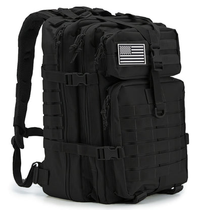 Hunting Rucksack Tactical Hiking Backpack Durable Polyester Multifunctional Camping Backpack with Utility Pocket Zipper Chest Adjustment