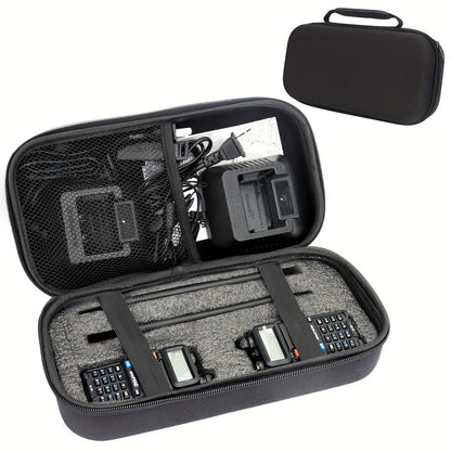 Hard Shell Walkie Talkie Case for Baofeng UV-5R BF-F8HP UV-82 UV-S9 Plus BF-888S GM-15 Pro – Handheld Ham Radio Hard Storage Carrying Bag