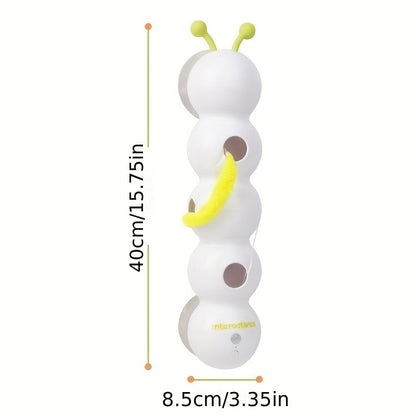 Automatic Caterpillar Cat Toy Interactive Electric Teaser for Indoor Cats – Self-Moving Worm Chasing Toy Stimulates Hunting Instincts Keeps