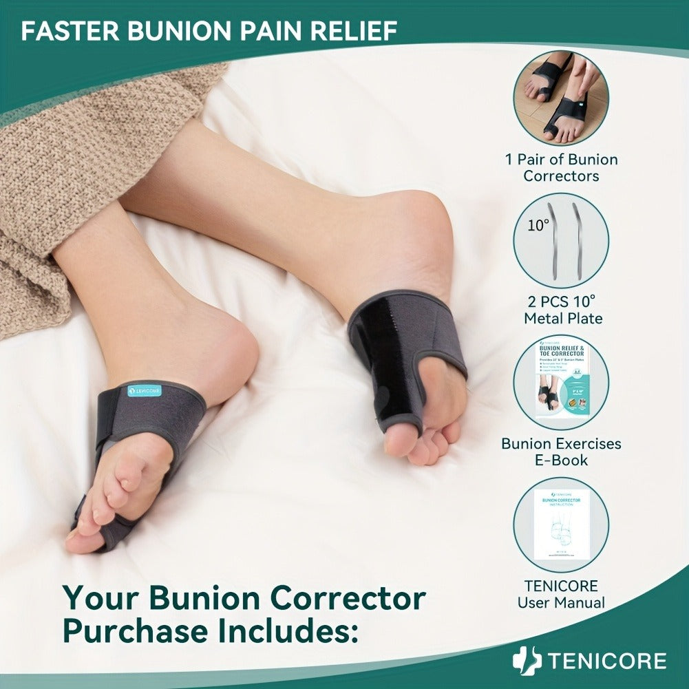 Adjustable Big Toe Separator Splint Pair with Two Metal Angle Bars, Double Straps and MB1Q Checkout Model