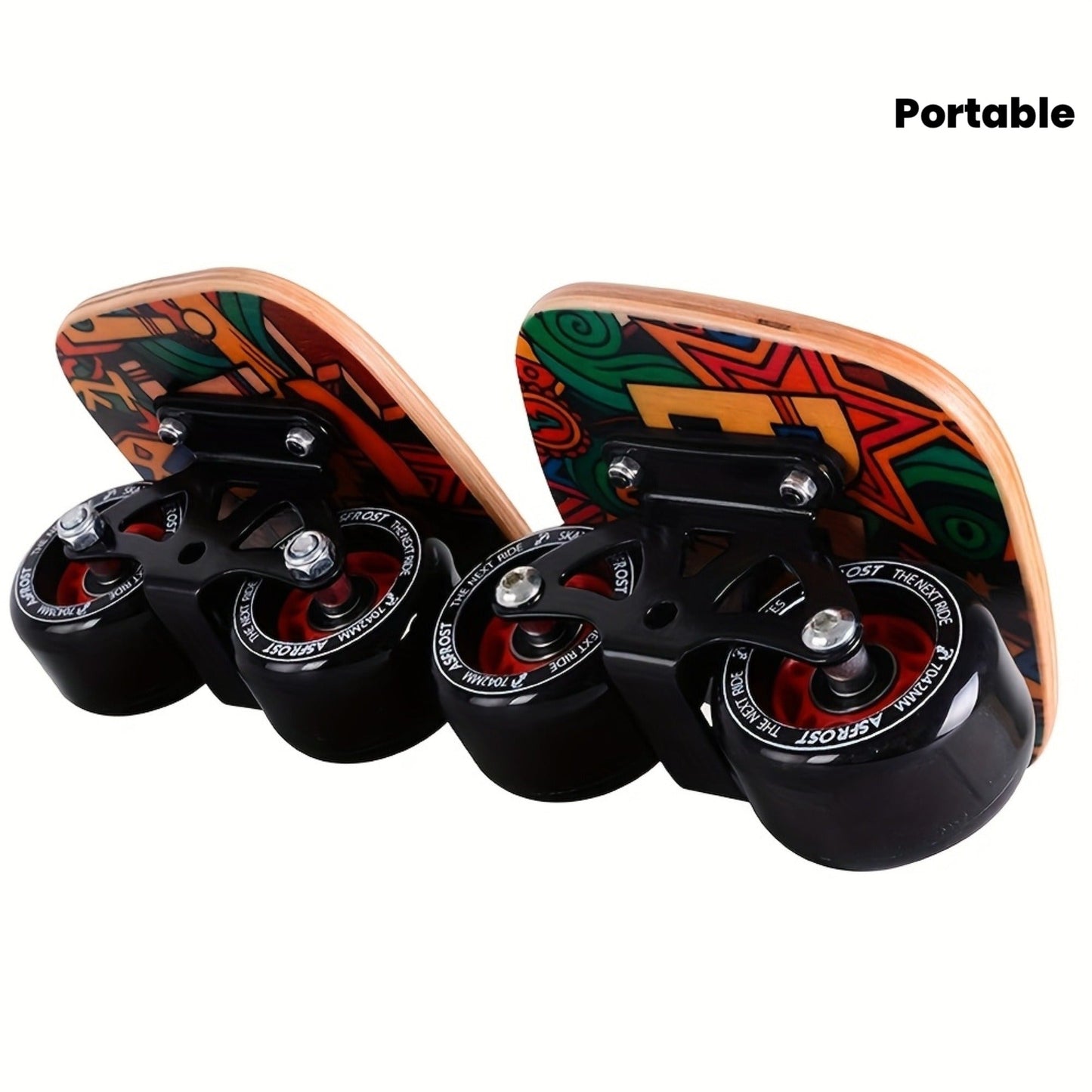 Split Drift Skateboard with PU Wheels & High-End Bearings | 7-Layer Maple Deck Anti-Slip Portable Roller Road Drift Skates Plate
