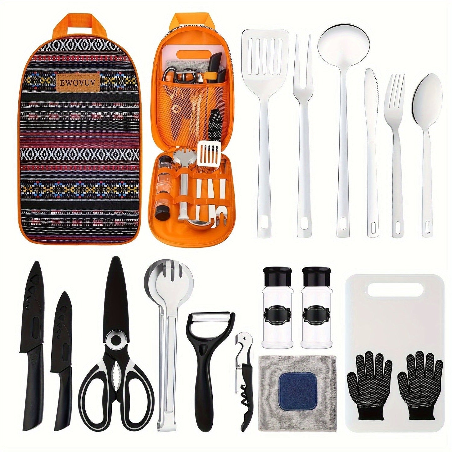 Camping Cookware Set Portable Lightweight Pot Pan Kit for Outdoor Hiking Picnic RV Travel Backpacking Camp Kitchen Cooking Gear Food-Grade