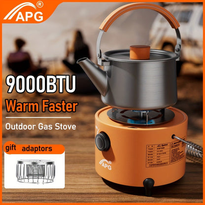 Portable Propane Camping Stove Heater 9000 BTU, 3-in-1 Indoor Outdoor Gas Burner with Adjustable Flame