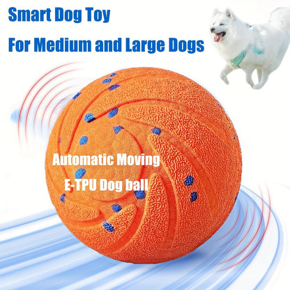 Automatic Moving Dog Ball Toy – Smart Motion-Activated Rolling & Rotating Ball for Medium Large Dogs, E-TPU Durable Bouncy Enrichment Toy