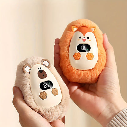 Electric Hand Warmer USB Rechargeable – Plush Soft Cover, 3 Heat Settings, Fast Heating Pocket Warmer for Home, Office & Outdoor Winter Use