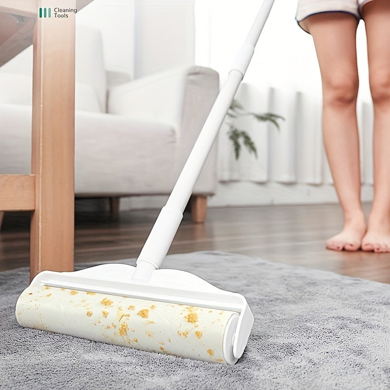 Lint Roller with 49-Inch Extendable Handle for Pet Hair Removal – Reusable Sticky Roller for Sofa, Carpet, Clothes, Floor & Furniture