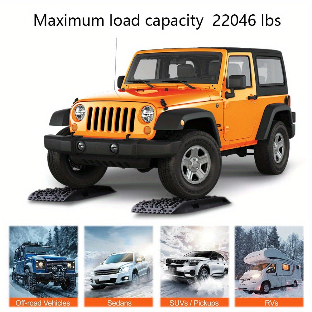 Vehicle Recovery Traction Boards 2-Pack – Heavy-Duty Anti-Slip Off-Road Escape Boards for Snow, Mud & Sand, Reinforced PP Material