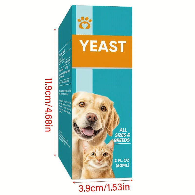 Dog Antifungal Yeast Supplement Drops – All Breed Canine Yeast Overgrowth Support | Natural Liquid Formula, 2.03oz per Bottle