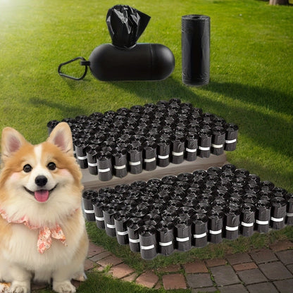 Dog Waste Bag Dispenser with D-Ring – 900 Bags Included, 60 Rolls, Leash & Key Attachment, Portable Poop Bag Holder for Walking