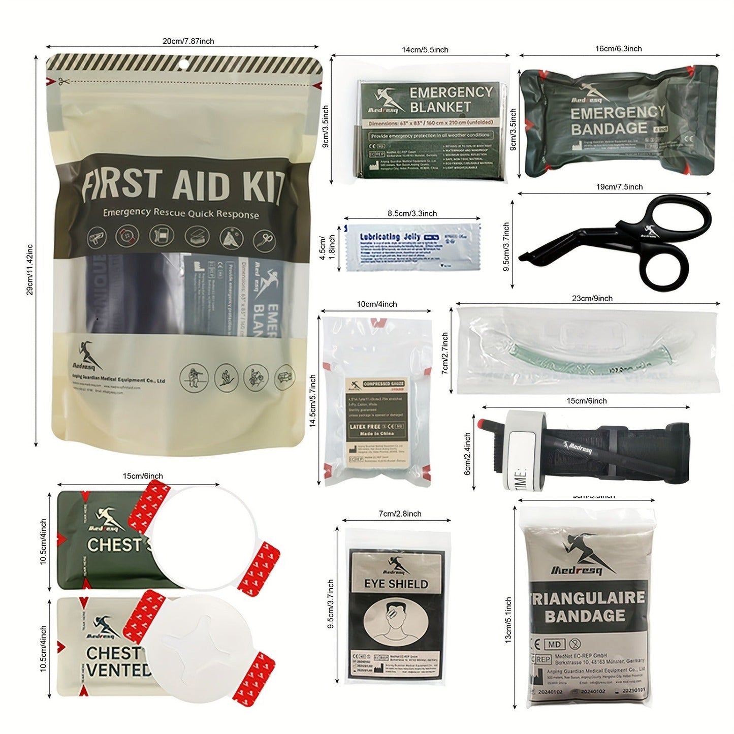 IFAK Trauma First Aid Kit – Advanced Bleeding Control & Wound Care Kit with Tourniquet, Sterile Supplies for First Responders