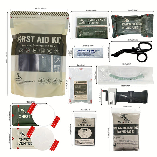 IFAK Trauma First Aid Kit – Advanced Bleeding Control & Wound Care Kit with Tourniquet, Sterile Supplies for First Responders