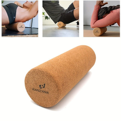 Cork Yoga Roller High-Density Foam Roller for Muscle Massage – 11.81 Inch Textured Surface for Neck & Back Pain Relief