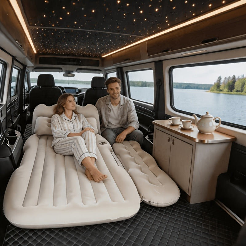SUV Back-Seat Inflatable Mattress with Electric Pump, Storage Bag and Repair Kit in Four Colors