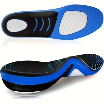 High-Arch PU and TPU Shoe Inserts with Deep Heel Cup in M, L and XL Sizes for Work Boots and Sneakers