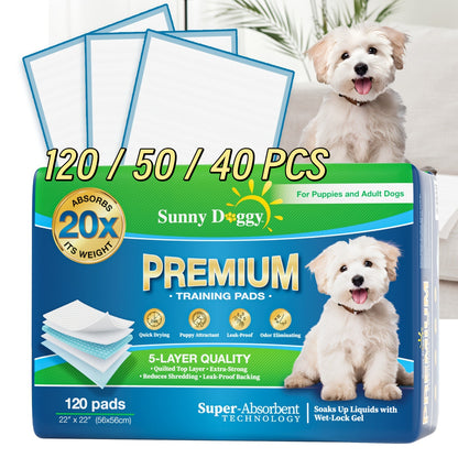 Potty Pads for Puppies Large – Disposable Pee Pads with Odor Control, Leak-Proof & Super Absorbent – Puppy Potty Pads for Housebreaking