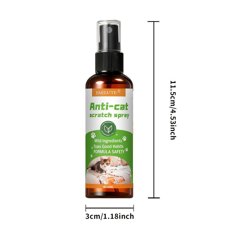Cat Scratch Deterrent Spray for Furniture – Non-Toxic Pet Safe Anti-Scratch Training Spray, Protects Sofa Couch Carpet Door Wood Surfaces