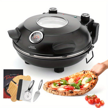 Pizza Oven Indoor 12-Inch Countertop, Heats Up to 800°F Electric Pizza Maker for Home, Fast Preheat