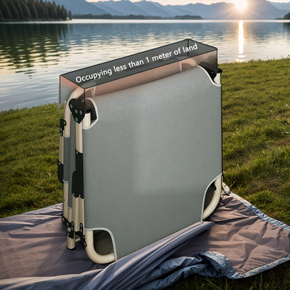 Folding Camping Cot 1200D Portable Sleeping Bed – Lightweight Foldable Outdoor Bed for Camping, Beach, Patio, Sunbathing & Poolside
