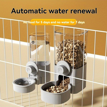 Hanging Cage Pet Water Dispenser & Automatic Feeder – No-Drip Gravity Feed Bowl for Rabbits, Guinea Pigs, Hamsters & Small Animals |