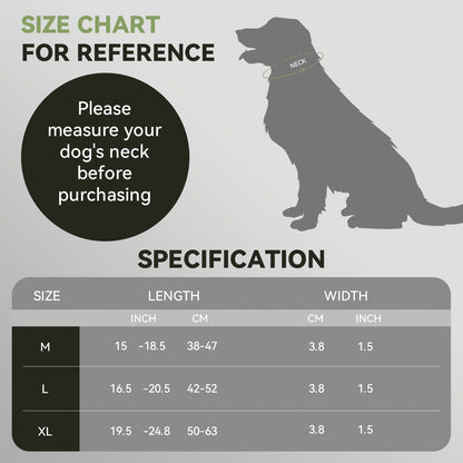 Tactical Dog Collar with Handle and Round Tracker Holder Case in Nine Colors and Sizes M to XL