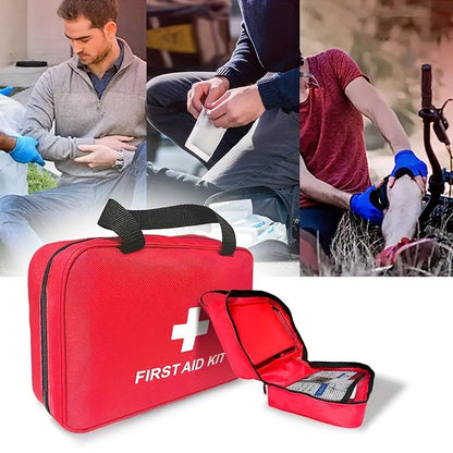 152-Piece First Aid Kit with Red Handled Organizer, Mesh Dividers, Scissors, Forceps and Packed Supplies