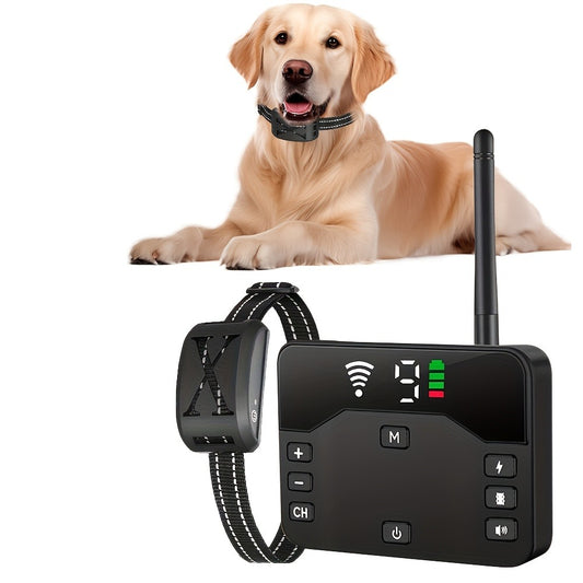 Wireless Dog Fence System with Remote Training Collar – 2.4GHz 800ft Range, 9-Level Adjustable, Containment System