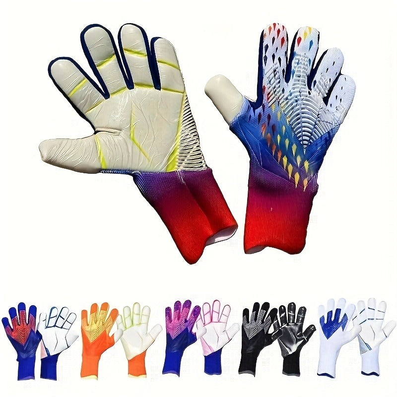 Silicone Grip Goalkeeper Gloves with Superior Traction – Available in 6 Colors & 5 Sizes, Professional Soccer & Rugby Goalie Gloves for Men