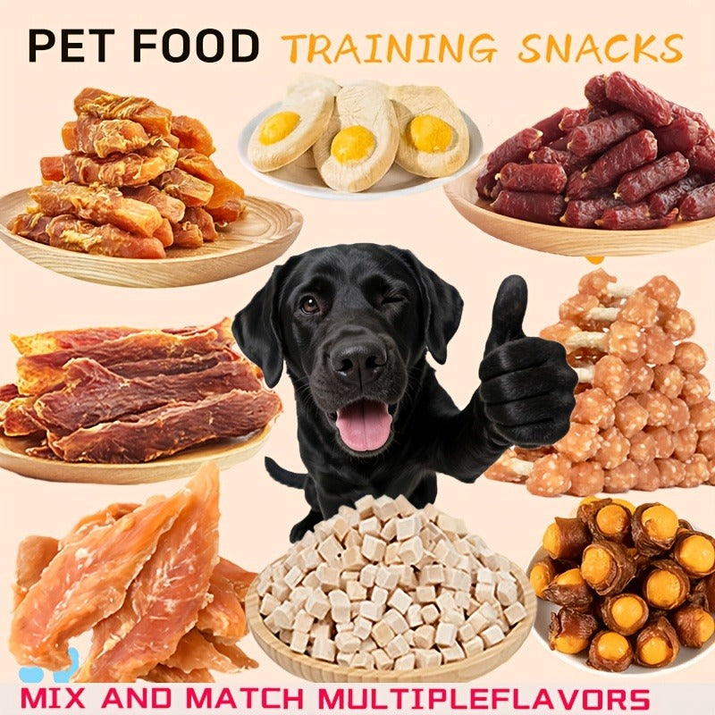Freeze-Dried Dog Treats Assorted Pack – High Protein Chicken Duck & Egg Yolk Chews, Grain-Free Natural Training Rewards