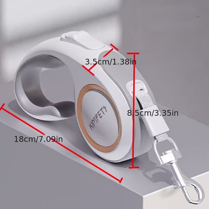 Retractable Dog Leash 16Ft – 360° Tangle-Free with One-Key Lock & Ergonomic C-Shaped Handle | M & L | 3 Colors