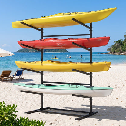 Kayak Storage Rack, Adjustable Stand for SUP, Canoe & Paddle Board, Wall, Dock & Freestanding, 400 lbs Capacity