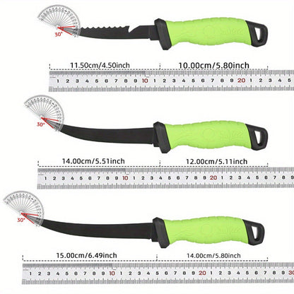 Stainless Steel Fishing Knife Set 3-Piece – 4.5 to 6.5 Inch Fish Fillet Knives for Camping, Fishing & Outdoor Use