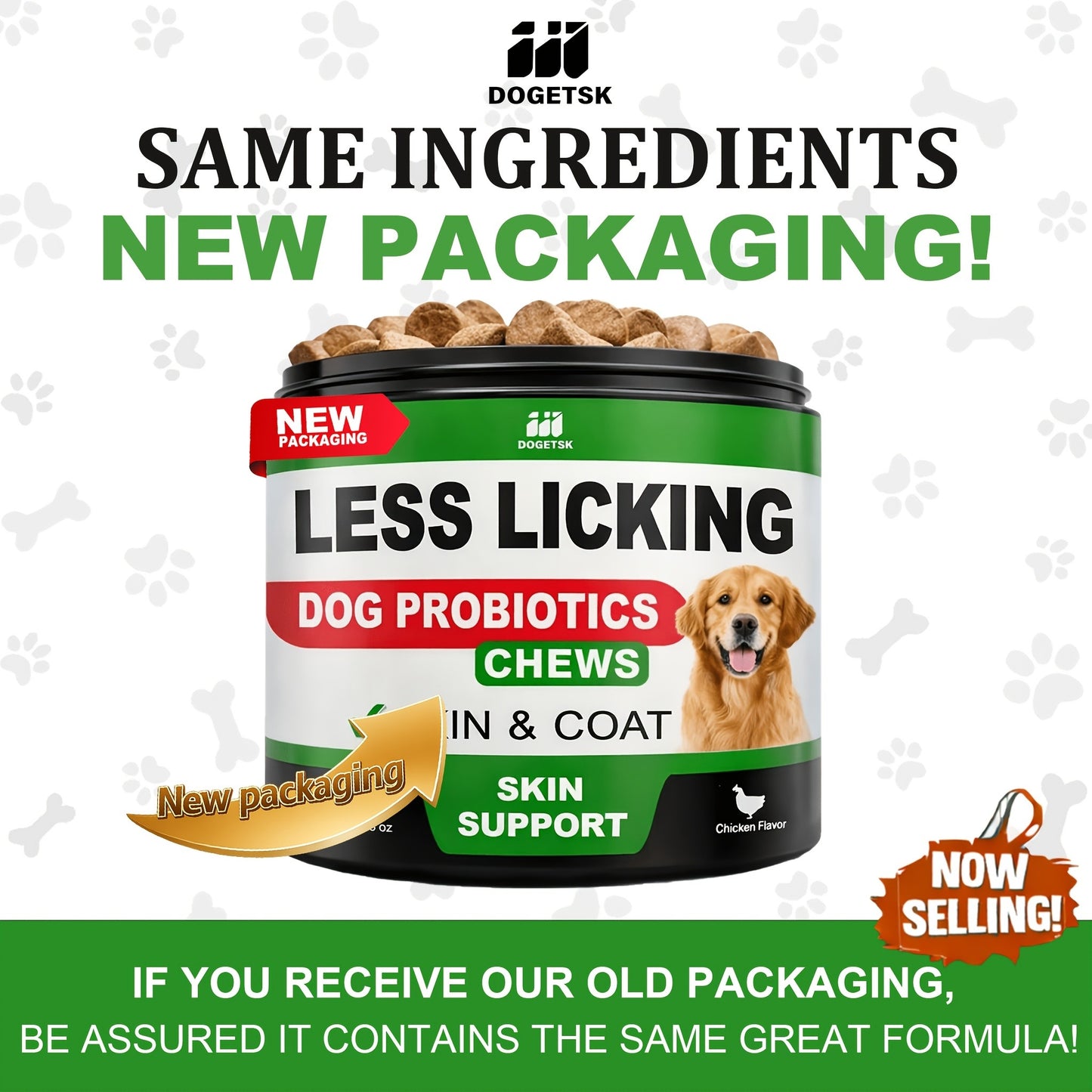 Dog Immune & Gut Support Chews 120ct – Chicken Flavor Soft Chews for Healthy Skin & Coat, Digestive Health & Immune Boost