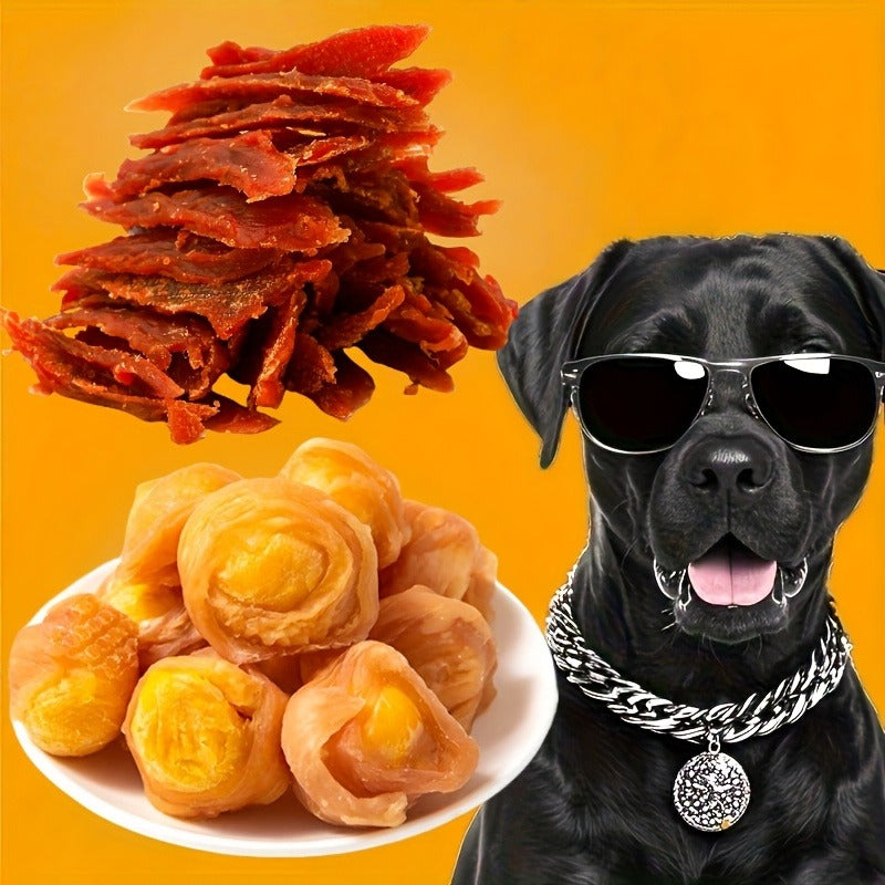 Duck Jerky Chicken Freeze-Dried Dog Treats Sharing Pack Soft Chewy Healthy Digestible Training Reward Snacks for Small Medium Large Dogs