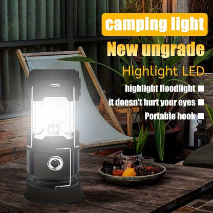 Collapsible Camping Lantern Rechargeable Bulk Set – Foldable USB LED Pendant Light for Camping, Power Outages & Emergency Survival