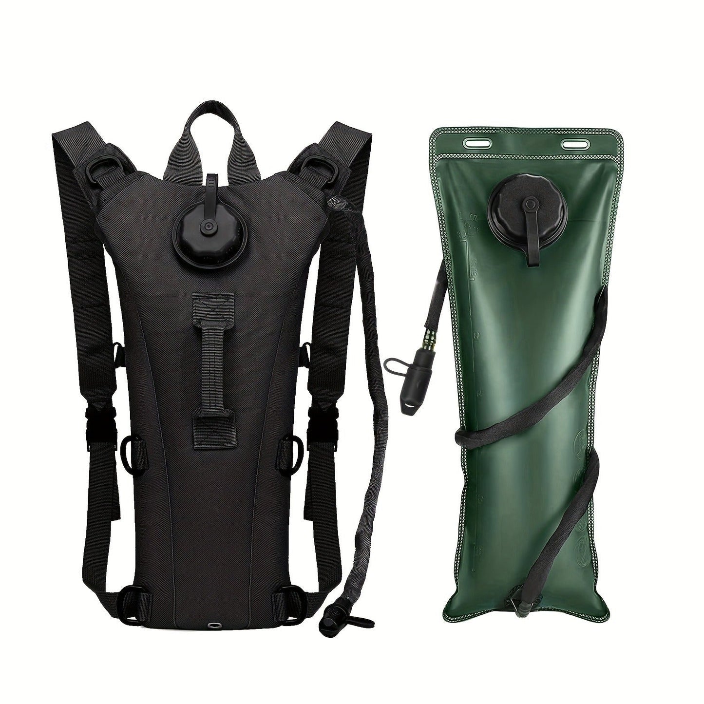 Water Bladder Backpack with 3L & 101.44oz BPA-Free Bladder – Oxford Cloth Hydration Pack for Hiking, Camping & Outdoor Adventures
