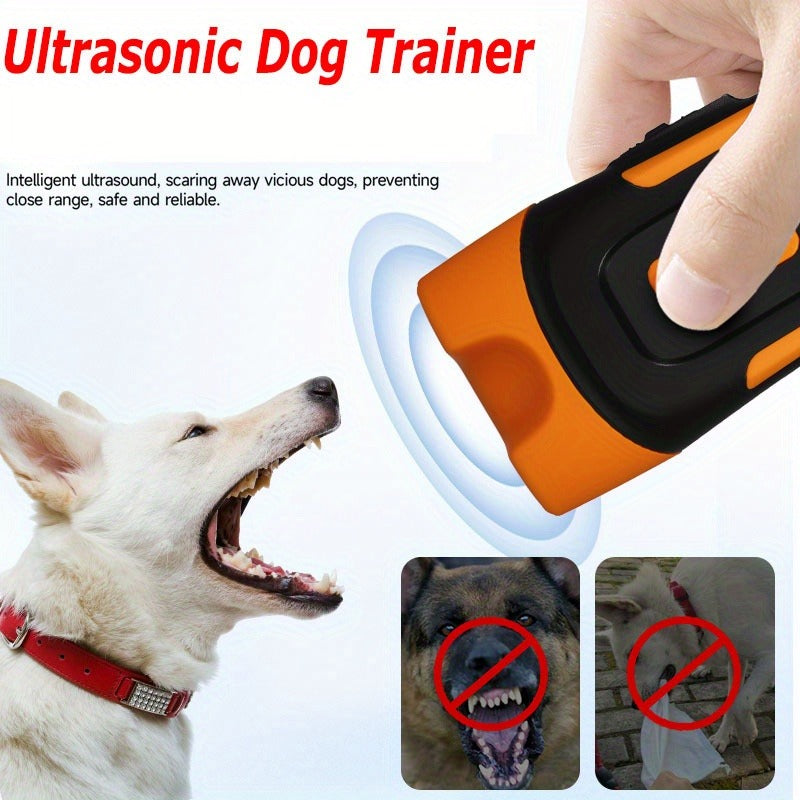 Ultrasonic Dog Bark Control Device with LED Flashlight – Adjustable Anti-Barking Trainer, Portable Indoor Outdoor Dog Behavior Corrector