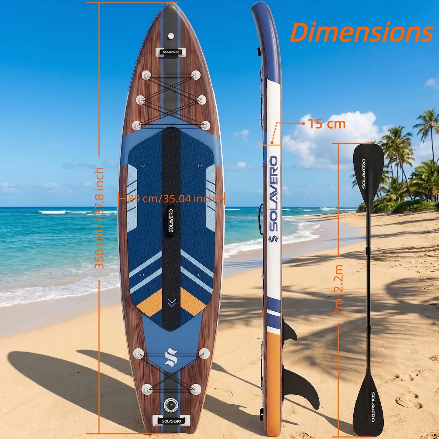 Stand Up Paddle Board Inflatable SUP 10'6" & 11'6" – Non-Slip EVA Deck, 180kg Capacity, All-in-One Accessories Kit with Pump