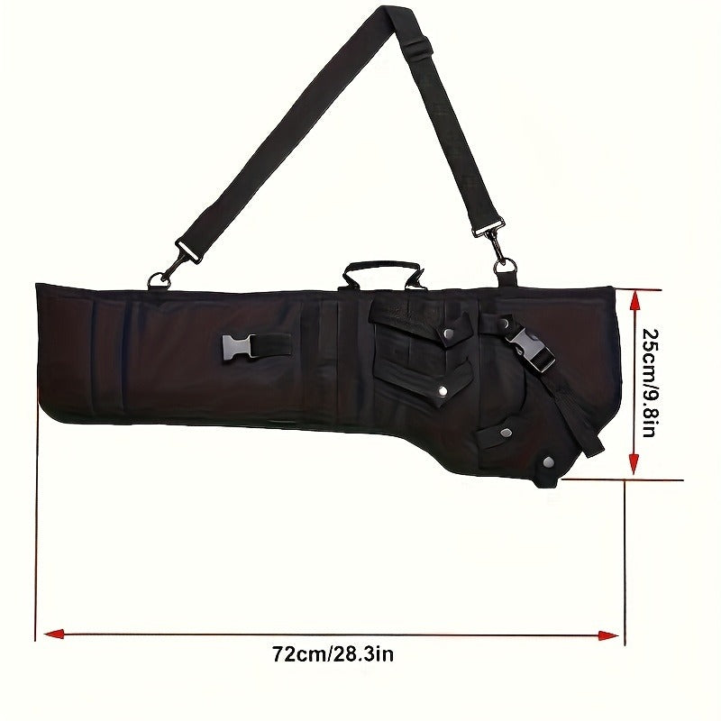 Tactical Gun Holster Sling Scabbard Bag, Water-Resistant Polyester Rifle Pistol Case with Ambidextrous Design and Adjustable Shoulder Strap