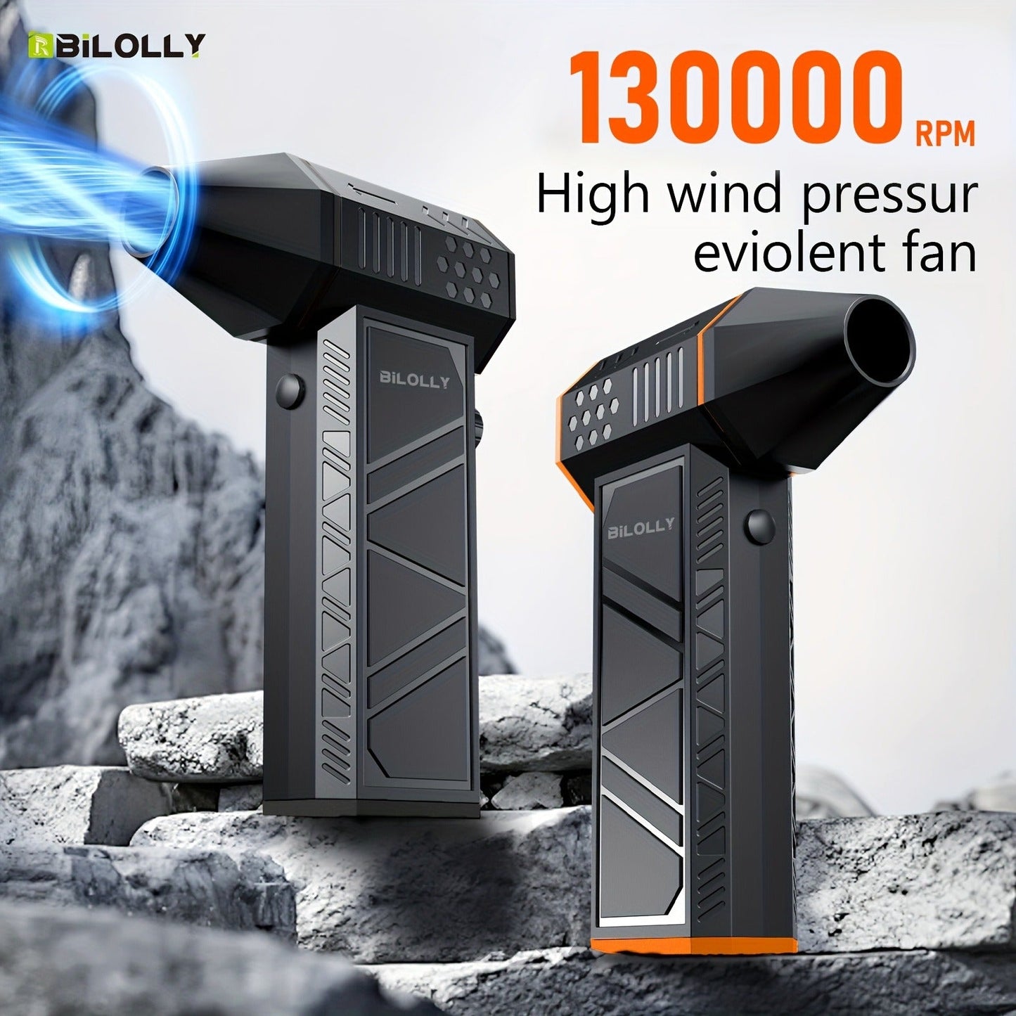 Electric Air Duster 130000RPM Rechargeable Handheld Blower, 3-Speed Wireless Turbine Fan for Computer Keyboard