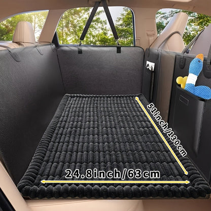 Dog Car Mat Nonslip Pet Seat Cushion with Rear Extension Pad, Heavy-Duty Anti-Scratch Waterproof Floor Liner for SUVs Sedans Trucks