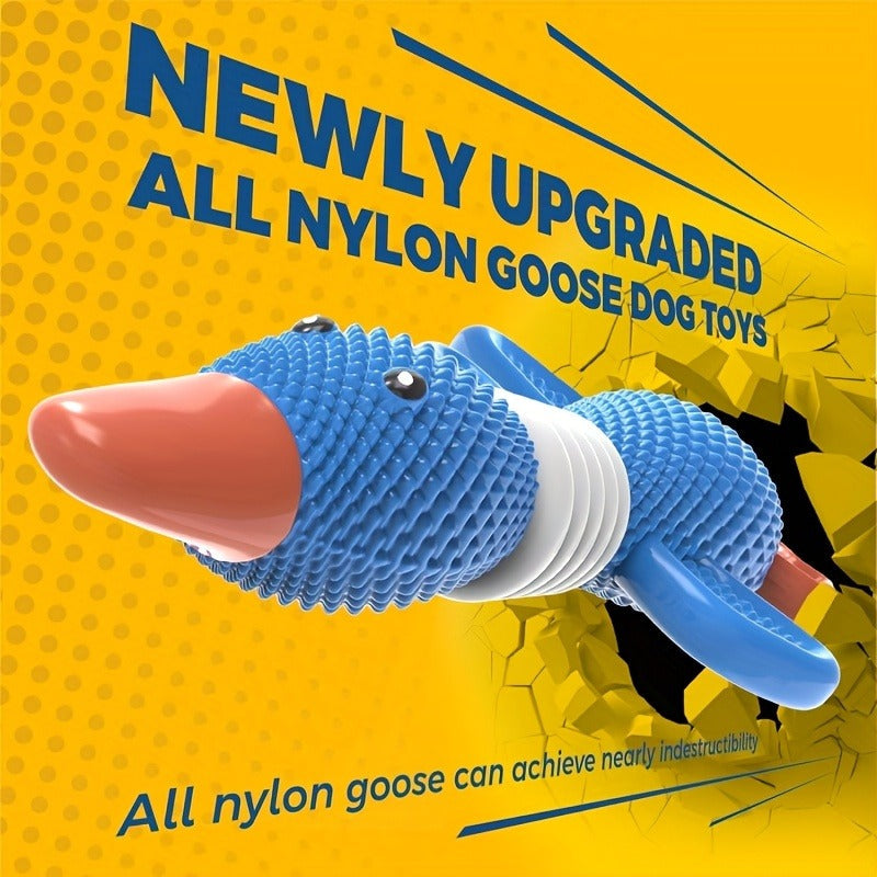 Dog Toy Nylon Goose or Clownfish Chew Design for Medium and Large Dogs in Two Blue Styles for Interactive Chew Play