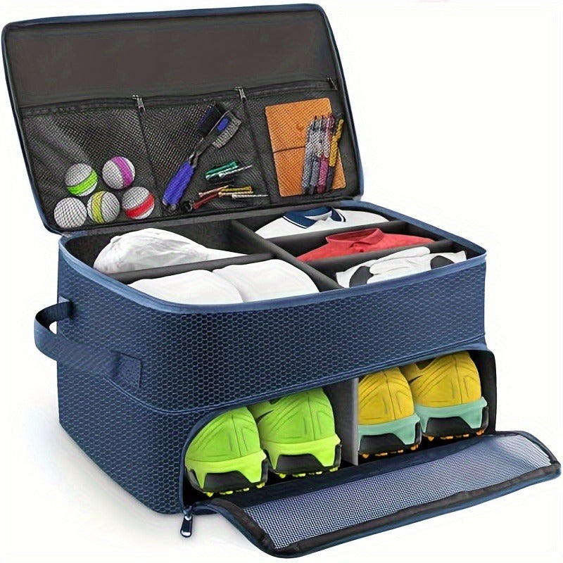 Golf Ball Storage Bag Oxford Fabric – Portable Golf Ball Carrier Pouch with Zipper, Holds 12 Balls, Lightweight Golf Accessories Organizer