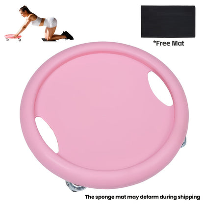 Ab Wheel Roller & Gliding Disc for Core Training – Multifunctional Ab Training Board with Quiet Wheels, Full-Body Cardio Workout Equipment