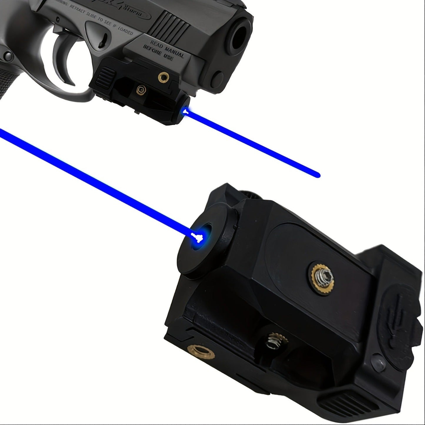 Compact Green Laser Sight Magnetic USB Charging Ambidextrous Low Profile 20mm Picatinny Rail for Handgun Pistol Airgun 150-300m Range PA66